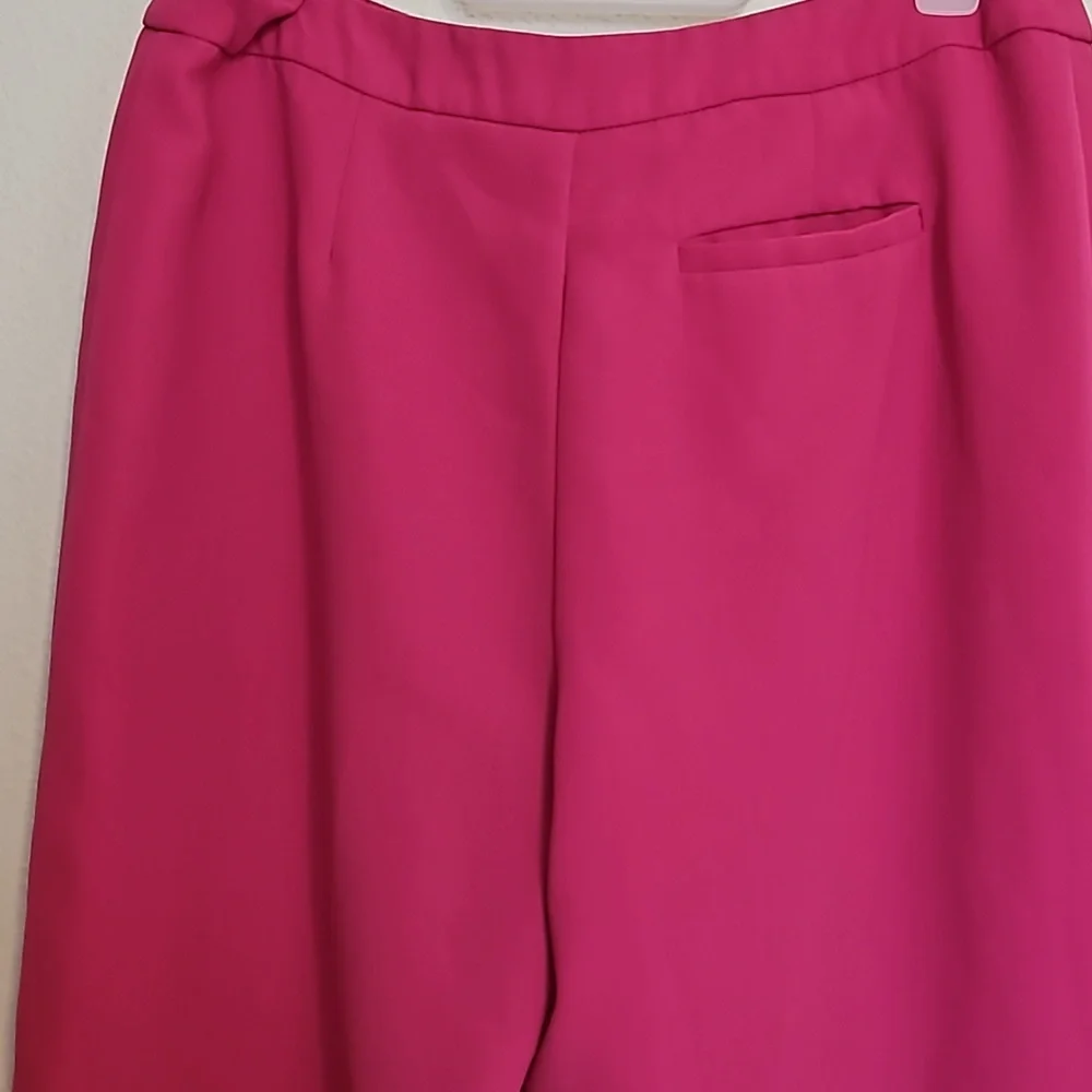 Metro Style Wide Leg Flowy Lined Womens Pants Hot Pink Sz.12 - Picture 4 of 11
